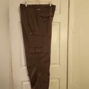 Columbia Hike Pants Shorts Zipper Lightweight Cotton Canvas